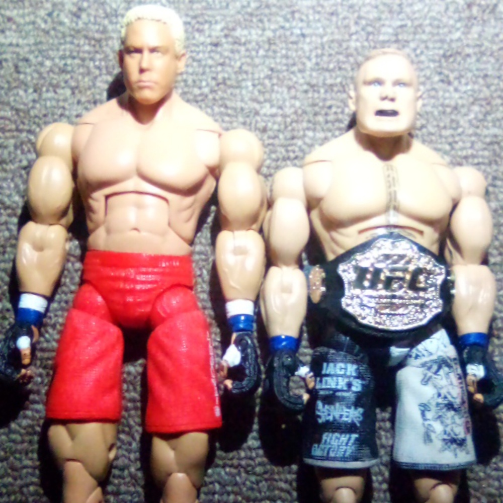UFC Brock Lesnar Vs Steroid Jack Action Figures With Championship
